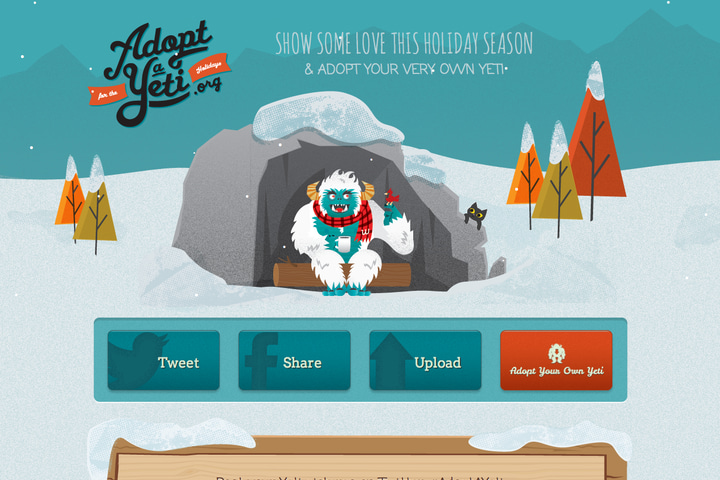 Adopt a Yeti website preview